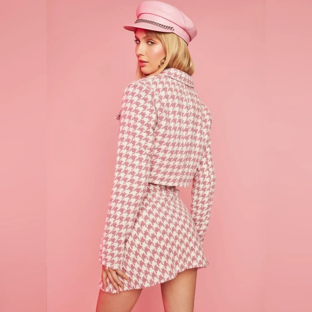 Sug­ar Thril­lz Walk Of Fame Tweed Mini Skirt - Picture 4 of 7